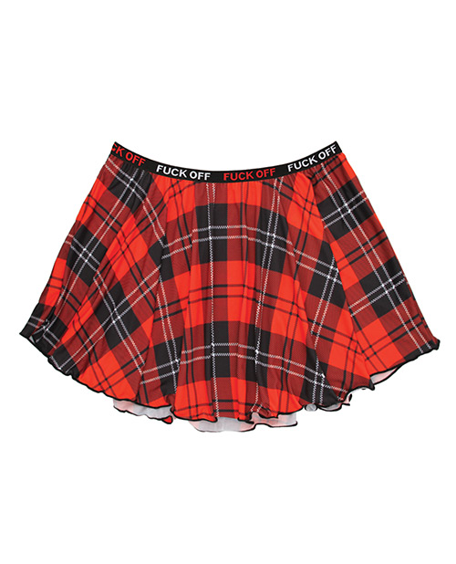 Vibes FUCK OFF Skirt Plaid M/L