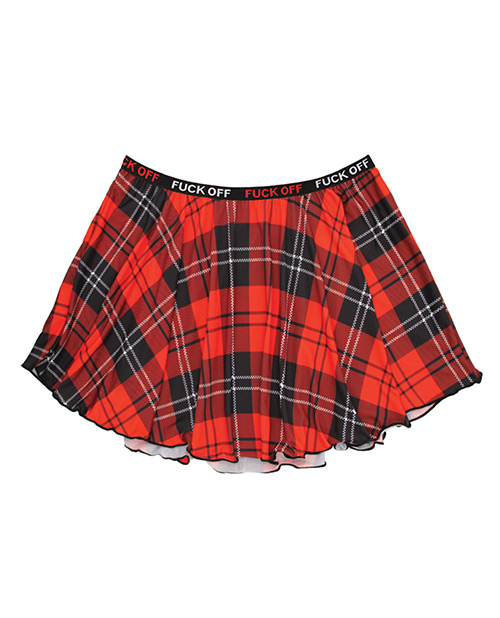 Vibes FUCK OFF Skirt Plaid S/M