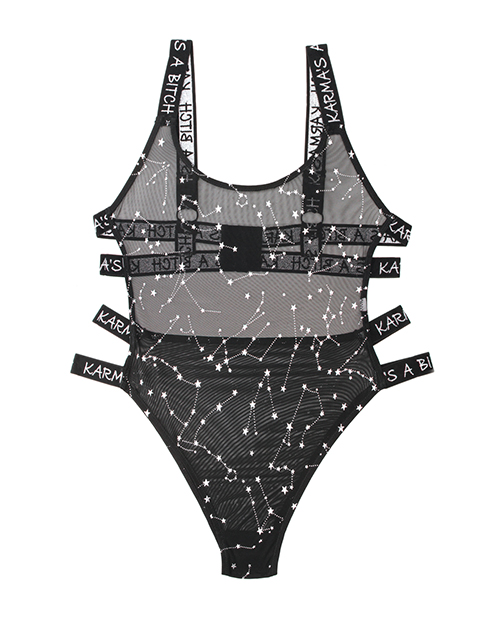 Vibes Karma's a Bitch Bodysuit Black S/M