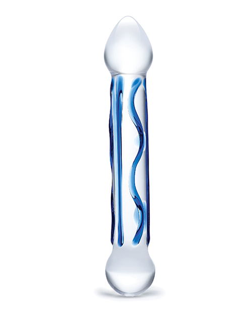 Glas 6.5" Tip Textured Glass Dildo