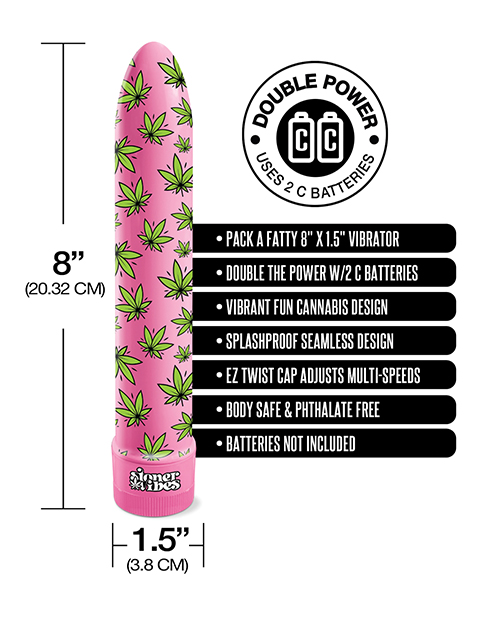 Stoner Vibes Pack A Fatty Multi Speed Vibrator - Pink Kush