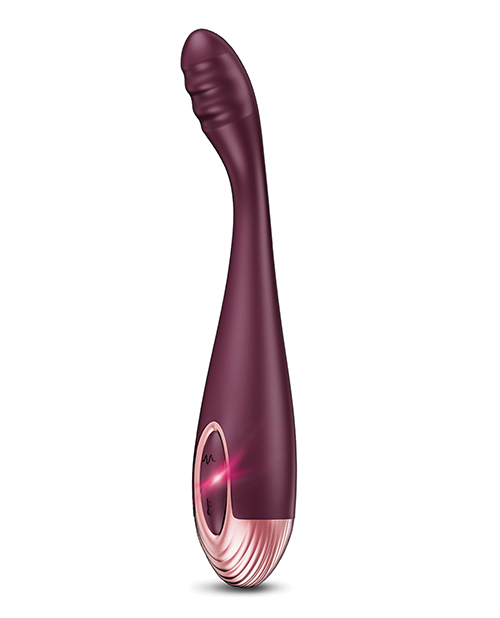Zola Rechargeable Silicone G Spot Massager - Burgundy/Rose Gold