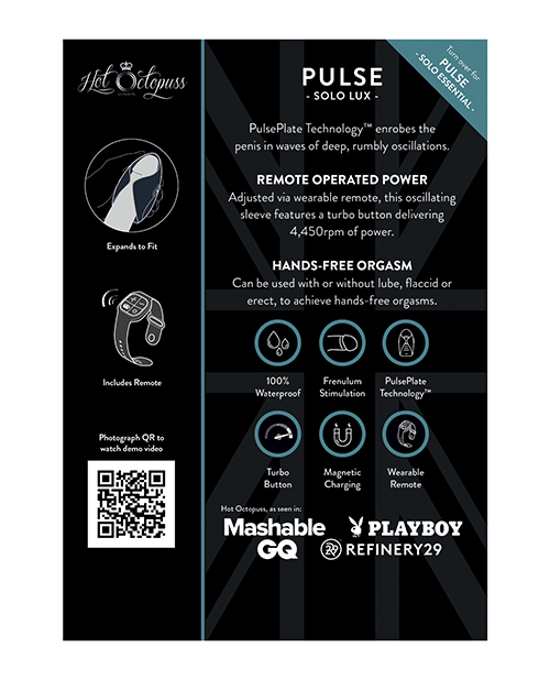 Hot Octopuss Pulse Solo Essential - Black