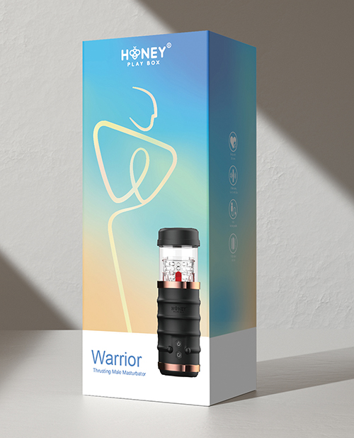 Warrior Auto Thrusting Male Masturbator - Black
