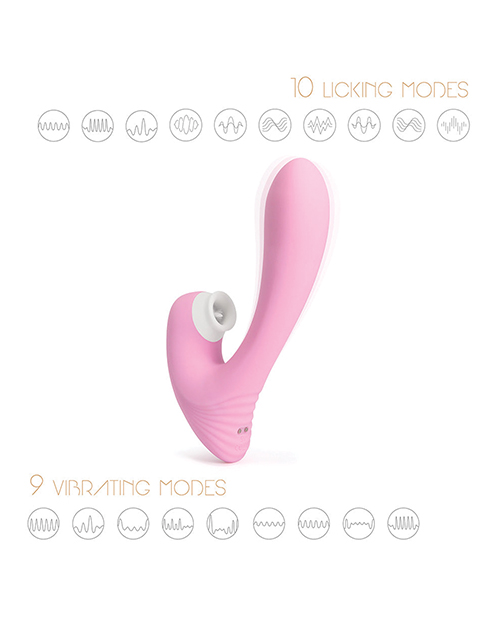 Jubilee G-Spot Vibrator & Licking Clitoral Stimulator - Pink