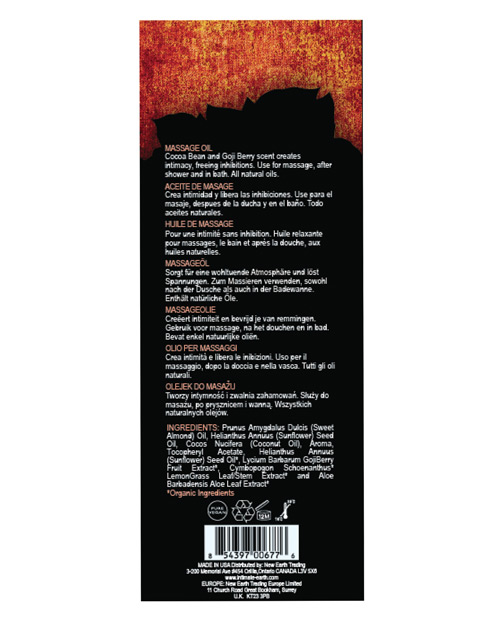 Intimate Earth Sensual Massage Oil - 120 ml Cocoa Bean & Gogi Berry
