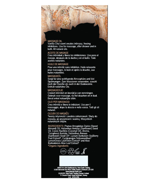 Intimate Earth Chai Massage Oil - 120 ml Vanilla & Chai