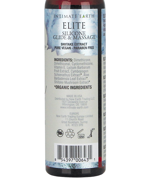 Intimate Earth Elite Velvet Touch Silicone Glide & Massage Oil - 60 ml