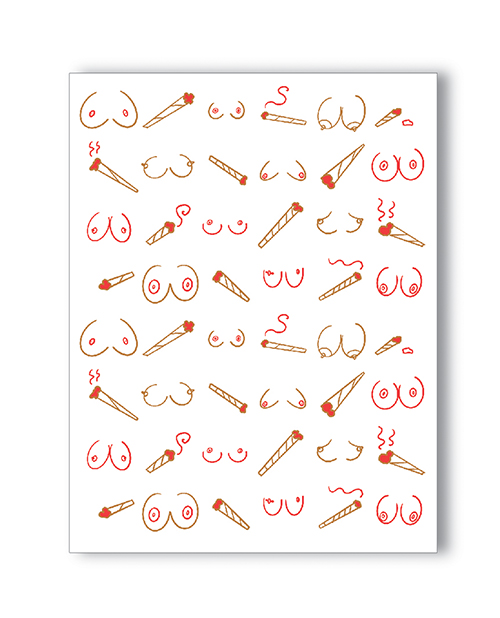Doobies And Boobies Naughty Greeting Card