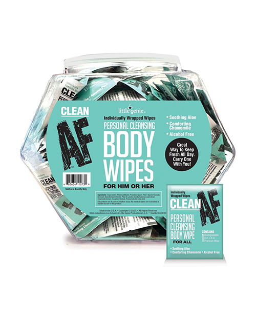 Clean AF Personal Cleansing Body Wipes - Box of 16