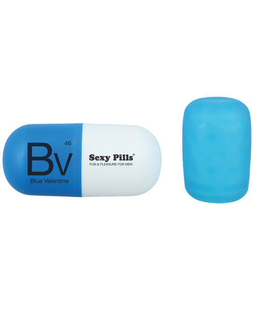 Love to Love Sexy Pills Mini Masturbator - Blue Valentine Box of 6