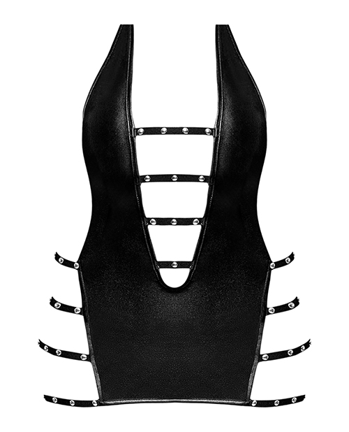 Lust Portia Mini Dress w/Plush Elastic Strapping Black S/M