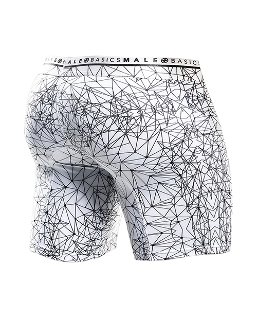 Male Basics Spider Hipster Boxer Brief White/Black SM