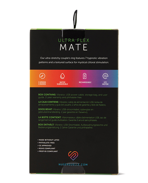 Nu Sensuelle Bullet Ring Cockring 7 Function - Clear