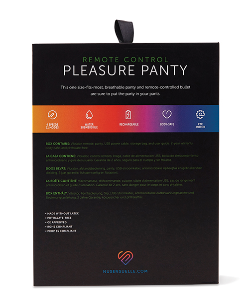 Nu Sensuelle Pleasure Panty Bullet w/Remote Control 15 Function - Purple