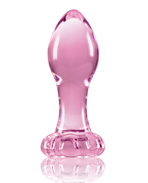 Crystal Flower Butt Plug - Pink