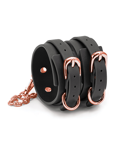 Bondage Couture Ankle Cuffs - Black