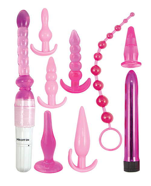 Pink Elite Collection Supreme Anal Play Kit - Pink