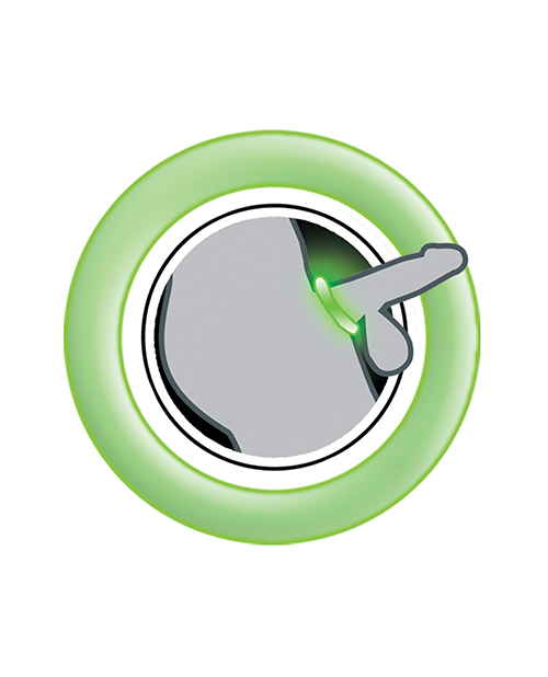 Enhancer Silicone Cockrings - Glow in the Dark Green