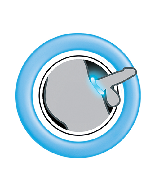 Enhancer Silicone Cockrings - Glow in the Dark Blue