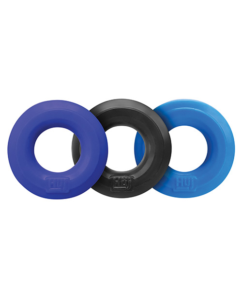 Hunky Junk C Ring Multi Pack - Cobalt Pack of 3
