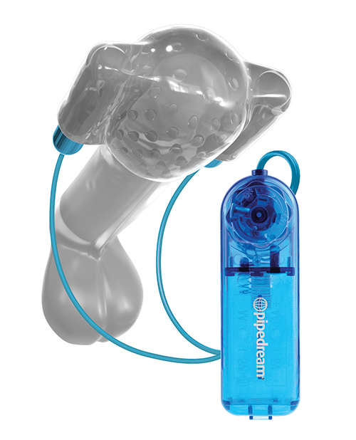 Classix Dual Vibrating Head Teaser - Blue/Clear
