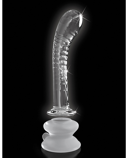 Icicles No. 88 Hand Blown Glass G-Spot Massager w/Suction Cup -  Clear