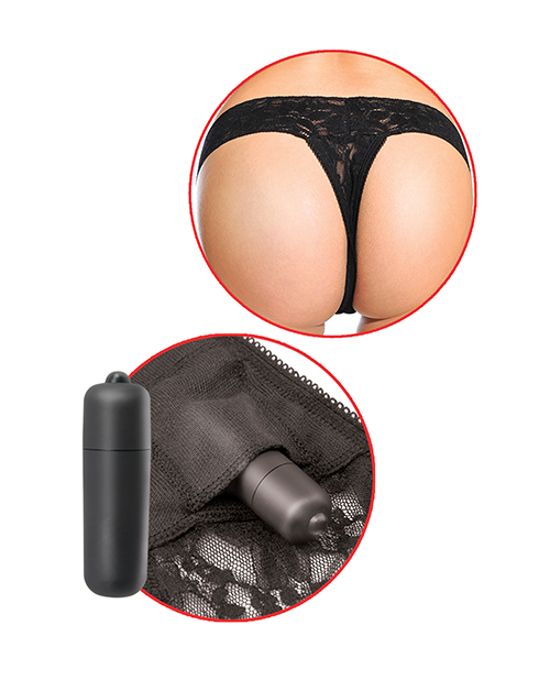 Fetish Fantasy Series Hanky Spank Me Plus Size Vibrating Panties - Black