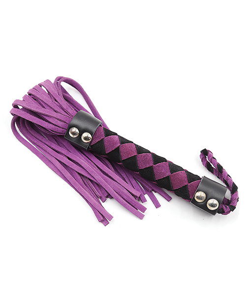 Plesur 15" Leather Flogger - Pink