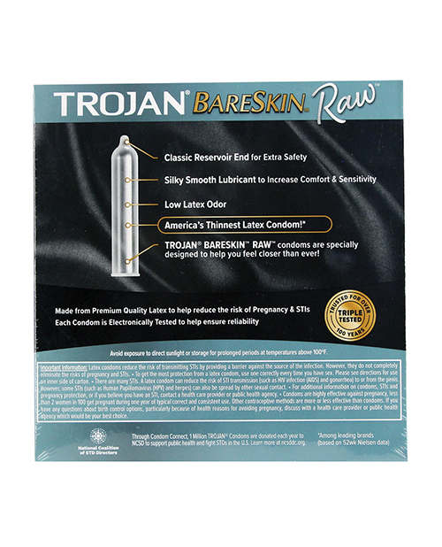 Trojan BareSkin Raw Condom - Pack of 24