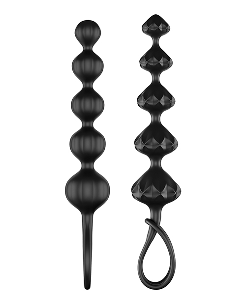 Satisfyer Love Beads Soft Silicone Beads -  Set of 2 Black