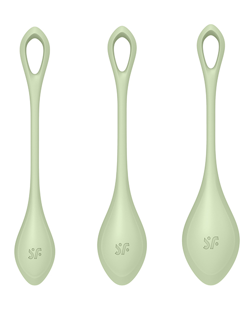 Satisfyer Yoni Power 2 Balls Training Set - Light Green