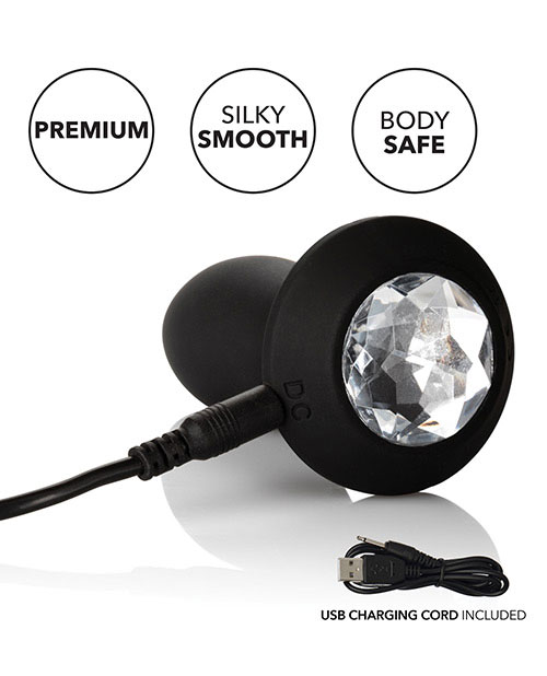 Power Gem Vibrating Petite Crystal Probe - Black