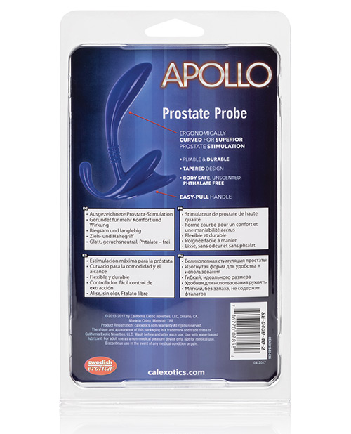 Apollo Curved Prostate Probe - Blue