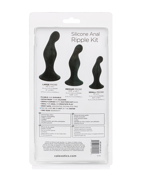Silicone Anal Ripple Kit - Black