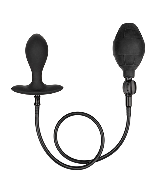 Weighted Silicone Inflatable Plug - Black