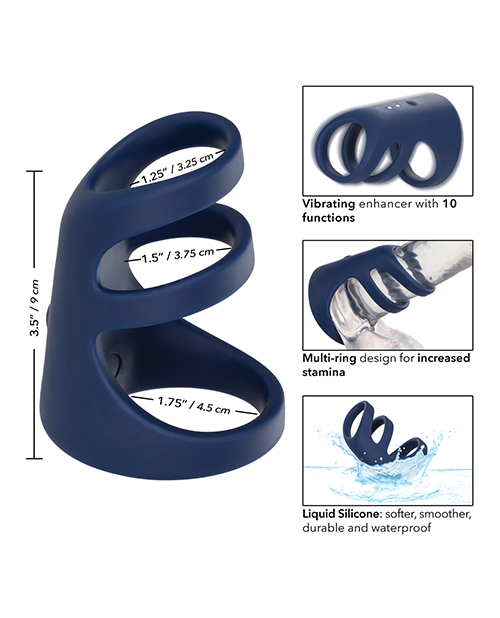 Viceroy Rechargeable Triple Cock Cage - Navy