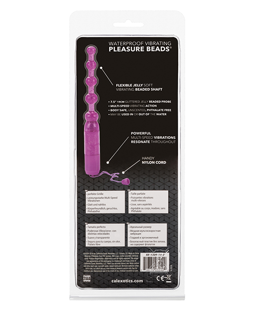 Vibrating Pleasure Beads Waterproof - Purple