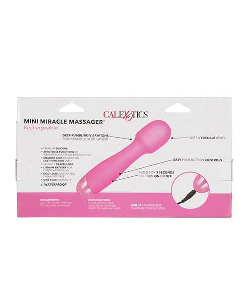 Mini Miracle Massager Rechargeable - Pink