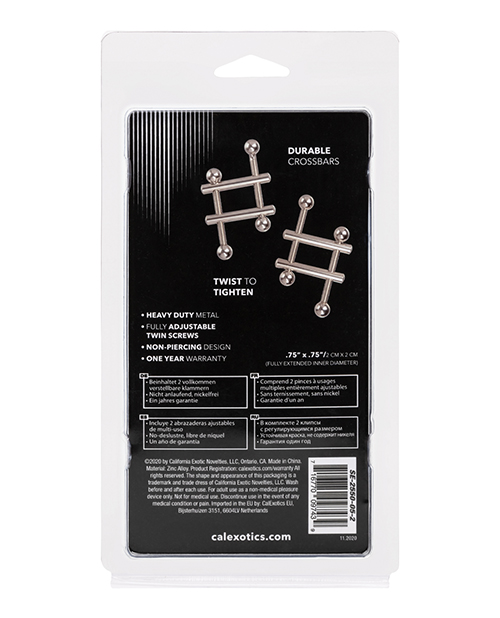 Nipple Grips Crossbar Nipple Vices - Silver