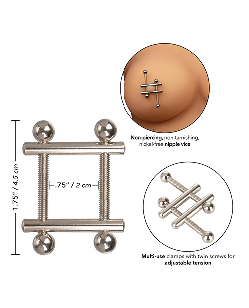 Nipple Grips Crossbar Nipple Vices - Silver