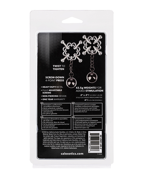 Nipple Grips 4-Point Weighted Nipple Press - Silver