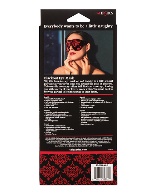 Scandal Black Out Eyemask -  Black/Red