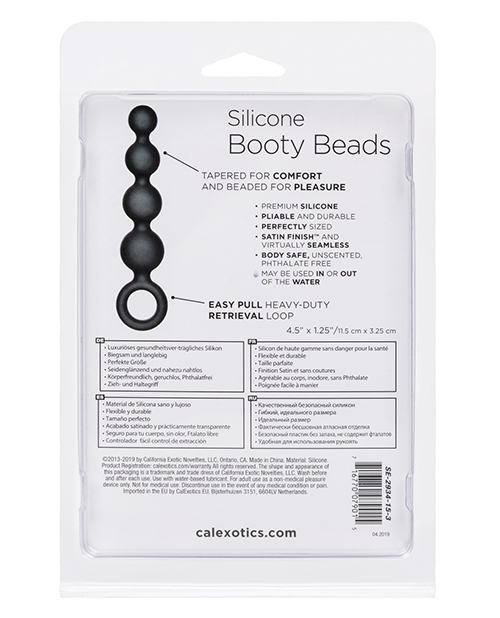 Calexotics Silicone Booty Beads - Black
