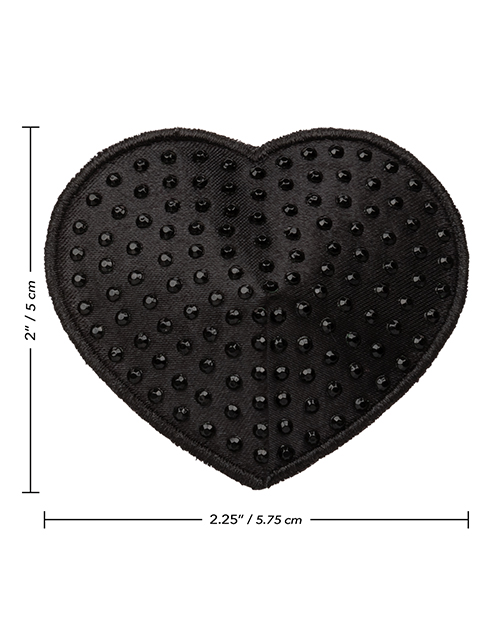 Radiance Heart Pasties Black O/S