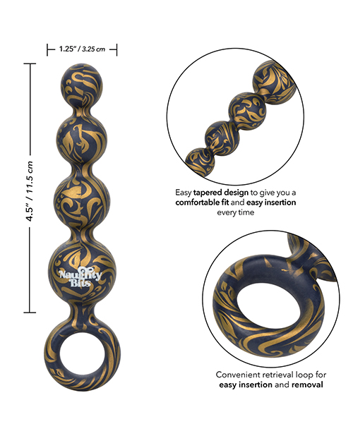 Naughty Bits Butt Balls Silicone Booty Beads - Multi Color