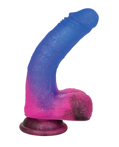 Naughty Bits Ombré Hombre Vibrating Dildo - Multi Color