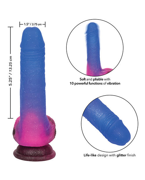 Naughty Bits Ombré Hombre Vibrating Dildo - Multi Color