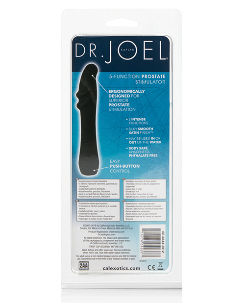 Dr Joel Kaplan 6.5" 5 Function Prostate Stimulator - Black