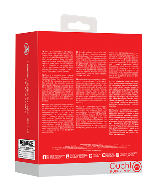 Shots Ouch Puppy Play Puppy Hood - Red